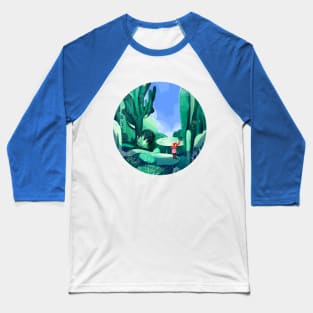 Cactus Garden_NaturalGreen_RoundVersion Baseball T-Shirt